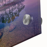 Large abstract wall art of Everglades scenery in muted green and blue, acrylic print, ideal for dining room art.