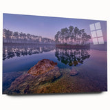 Acrylic print of the Everglades with lush greenery and water, in large format, ideal for bedroom or dining room art.