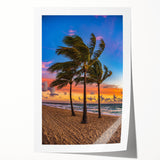 Rolled print of Fort Lauderdale scenery with soft pastel colors, ideal for art wall dining room or classy bathroom wall art.