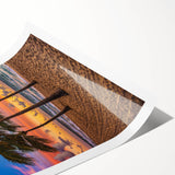 Extra large wall art featuring line art flowers in neutral tones, rolled print, ideal for large living room decor.