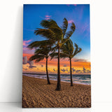 Black and white stretched canvas of Fort Lauderdale scenery, ideal for kitchen wall art or bedroom ambiance.