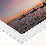 Art Deco poster of Florida Keys scenery on rolled canvas, featuring pastel shades, suitable for dining room wall art.