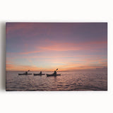 Black and white stretched canvas of Florida Keys scenery, ideal for kitchen wall art.