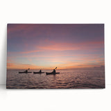 Black and white stretched canvas of the Florida Keys scenery, ideal for kitchen wall art.