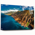 Acrylic glass print of a vibrant Kauai landscape, ideal for enhancing bedroom or dining room decor.