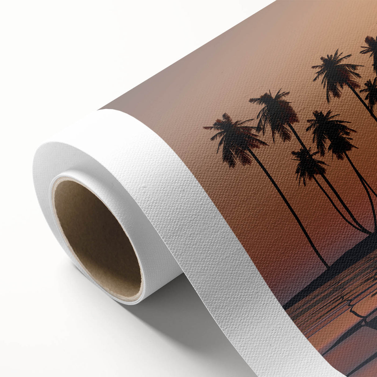 Art deco poster of Maui scenery in pastel shades on rolled canvas, suitable as nursery wall art or art wall dining room.