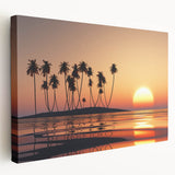 Lush Hawaiian landscape on large stretched canvas, featuring green tones and ocean blues, suitable for kitchen wall art.