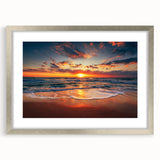 Textured abstract art print of Oahu, Hawaii, in muted blue and green tones on a framed canvas, ideal for bedroom art.