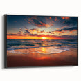 Black and white framed canvas of Oahu landscape, ideal for bedroom wall art.