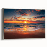 Landscape art painting of Oahu, Hawaii in vibrant colors on a framed canvas, great for living room decor.