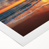 Art deco poster of Oahu scenery in pastel shades on rolled canvas, suitable for dining room wall art.