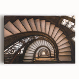 Black and white large art print of Chicago skyline on stretched canvas, suitable for kitchen wall art.