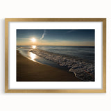 Extra large abstract art print featuring textured scenery of Indiana in a gold frame, ideal for living room decor.