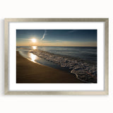 Textured abstract art print of Indiana scenery in muted earth tones on a framed silver mat, ideal for bedroom art.