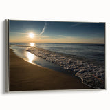 Framed canvas featuring a vintage-style Indiana landscape with colorful art elements, ideal for living room decor.