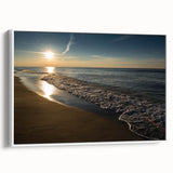 Vintage poster art of Indiana landscape on framed canvas.