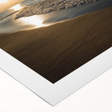 Art deco poster featuring a stylized Indiana landscape in muted earth tones on rolled canvas, suitable for dining room decor.