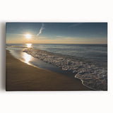 Black and white photograph of an Indiana landscape on stretched canvas, ideal for kitchen wall art.