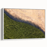 Vintage poster art of Iowa scenery on framed canvas with colorful palette, ideal for living room wall decor.