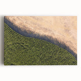 Black and white stretched canvas of a serene Iowa landscape, ideal for kitchen wall art.