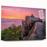 Large abstract depiction of Kentucky scenery in muted earth tones on acrylic glass, suitable for bedroom or dining room art.