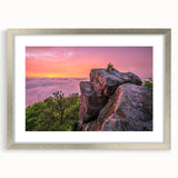 Textured abstract art print of Kentucky scenery, in silver frame with mat, featuring muted earth tones.