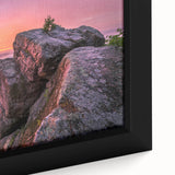 Extra large framed canvas featuring a textured depiction of Kentucky scenery in black with colorful art accents.