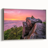 Framed canvas featuring a vintage-style Kentucky landscape in colorful hues.