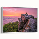 Vintage poster art of Kentucky scenery in vibrant colors on a large framed canvas, ideal for living room decor.