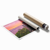 Extra large rolled print of Kentucky scenery with vibrant floral elements, ideal for classy bathroom wall art.