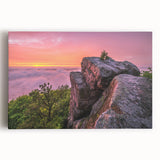Black and white photo of Kentucky landscape on large stretched canvas, ideal for kitchen wall art.