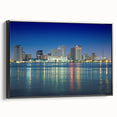 Black and white framed canvas featuring a vintage-style New Orleans landscape, ideal for bedroom wall decor.