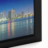 Extra large framed canvas featuring a textured depiction of New Orleans in vibrant, colorful art.