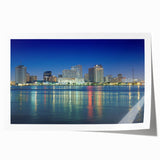 Rolled print of a New Orleans scenery with floral elements in soft pastel colors, ideal for art wall dining room.