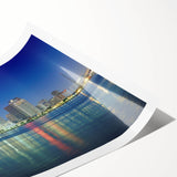 Extra large wall art featuring line art flowers in muted earth tones on a rolled print, ideal for large living room decor.