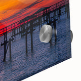 Large abstract wall art depicting a Louisiana landscape in muted earth tones on acrylic glass, ideal for dining room decor.