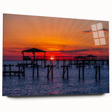 Large abstract wall art of a Louisiana scenery in muted earth tones on acrylic glass, ideal for bedroom or dining room decor.