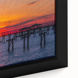 Black wall art featuring a textured Louisiana landscape on a framed canvas, with colorful art accents.