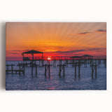 Black and white photo of Louisiana scenery on stretched canvas, ideal for kitchen wall art.