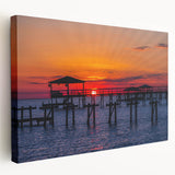 Louisiana bayou scene on large stretched canvas with green and brown tones, suitable for kitchen wall art.