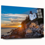 Acrylic print of Acadia National Park in muted earth tones, ideal for bedroom or dining room art.