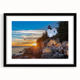 Colorful abstract art print of Acadia scenery in Maine, featuring vibrant hues on a textured, extra large canvas.
