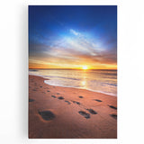 Black and white stretched canvas of Maine coastline, ideal for kitchen wall art.