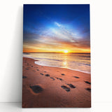 Black and white photograph of Maine coastline on large stretched canvas, ideal for kitchen wall art.