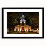 Abstract art print of Annapolis scenery in vibrant colors on textured canvas, framed with black mat.