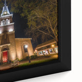 Textured black wall art featuring a colorful Annapolis, Maryland scenery on a framed canvas, ideal for living room decor.