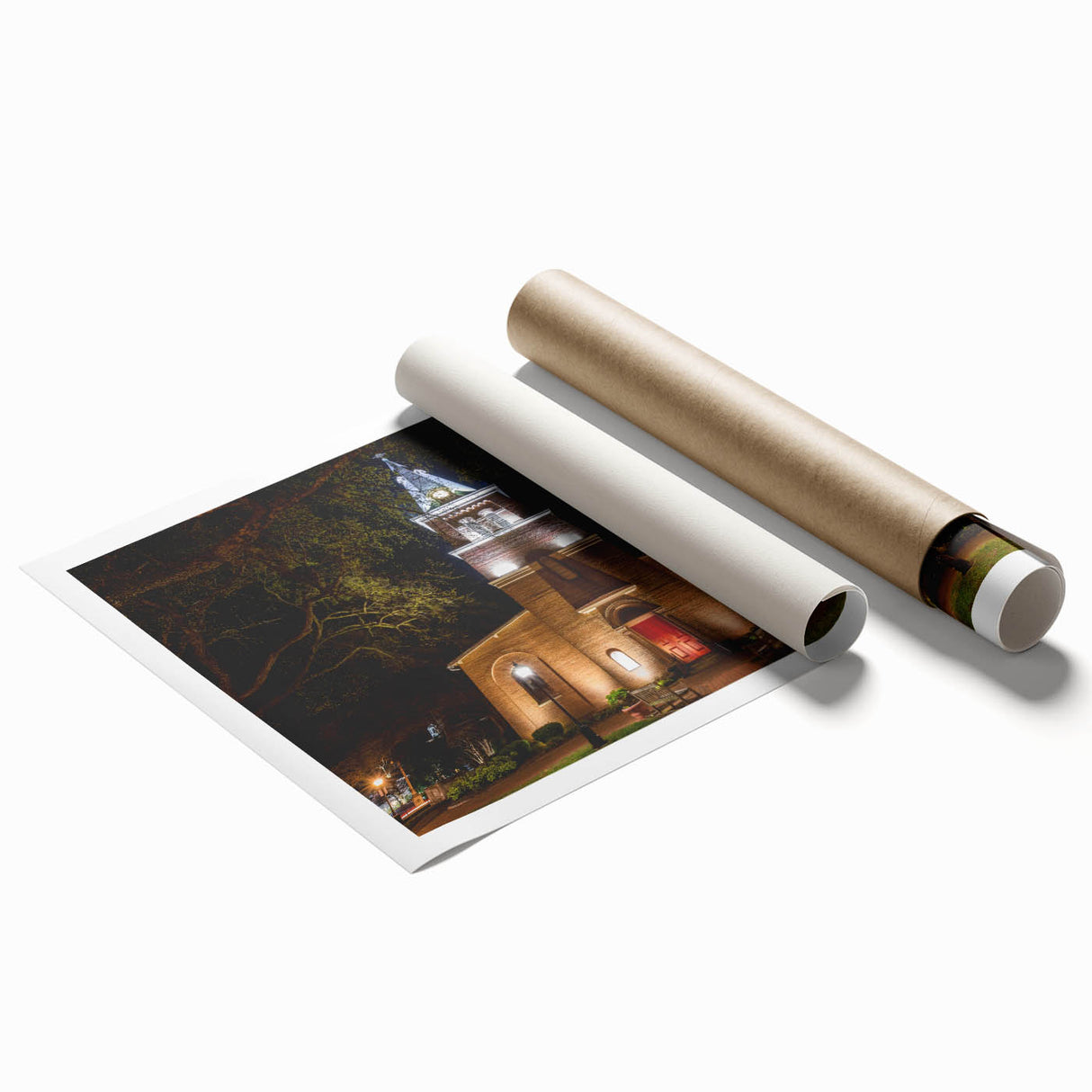 Extra large wall art depicting Annapolis, Maryland, in soft pastel hues on a rolled canvas.