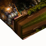 Black and white landscape art painting of Annapolis on stretched canvas, ideal for bedroom wall decor.