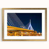 Extra large abstract art print of Boston skyline in textured gold frame, ideal for living room decor.