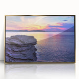 Extra large acrylic print of an abstract Michigan Upper Peninsula scenery in textured gold tones.